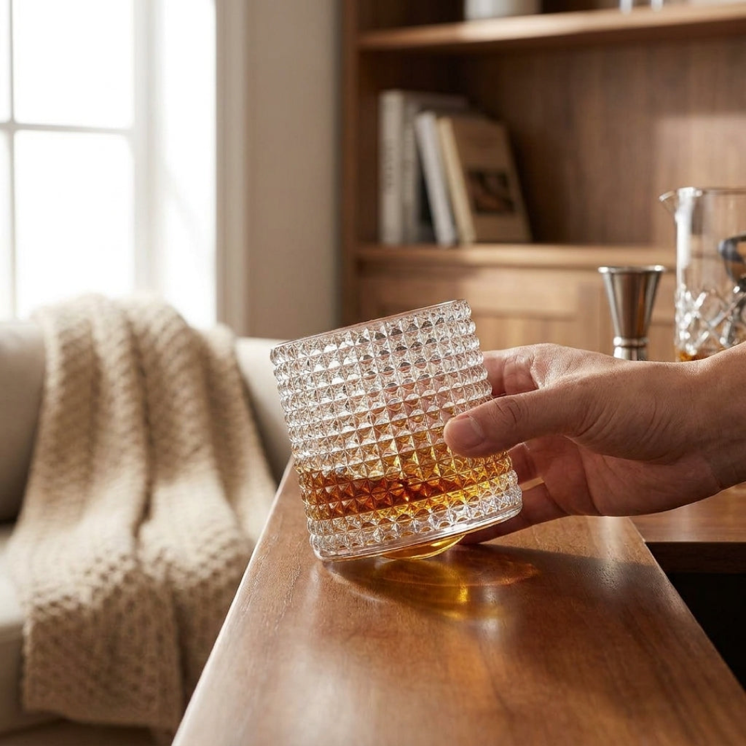Kristallwirbel-Whiskygläser für intensiveren Geschmack