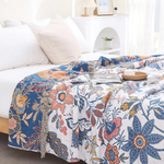Omkeerbare bloemen katoenen plaid voor comfort het hele jaar door