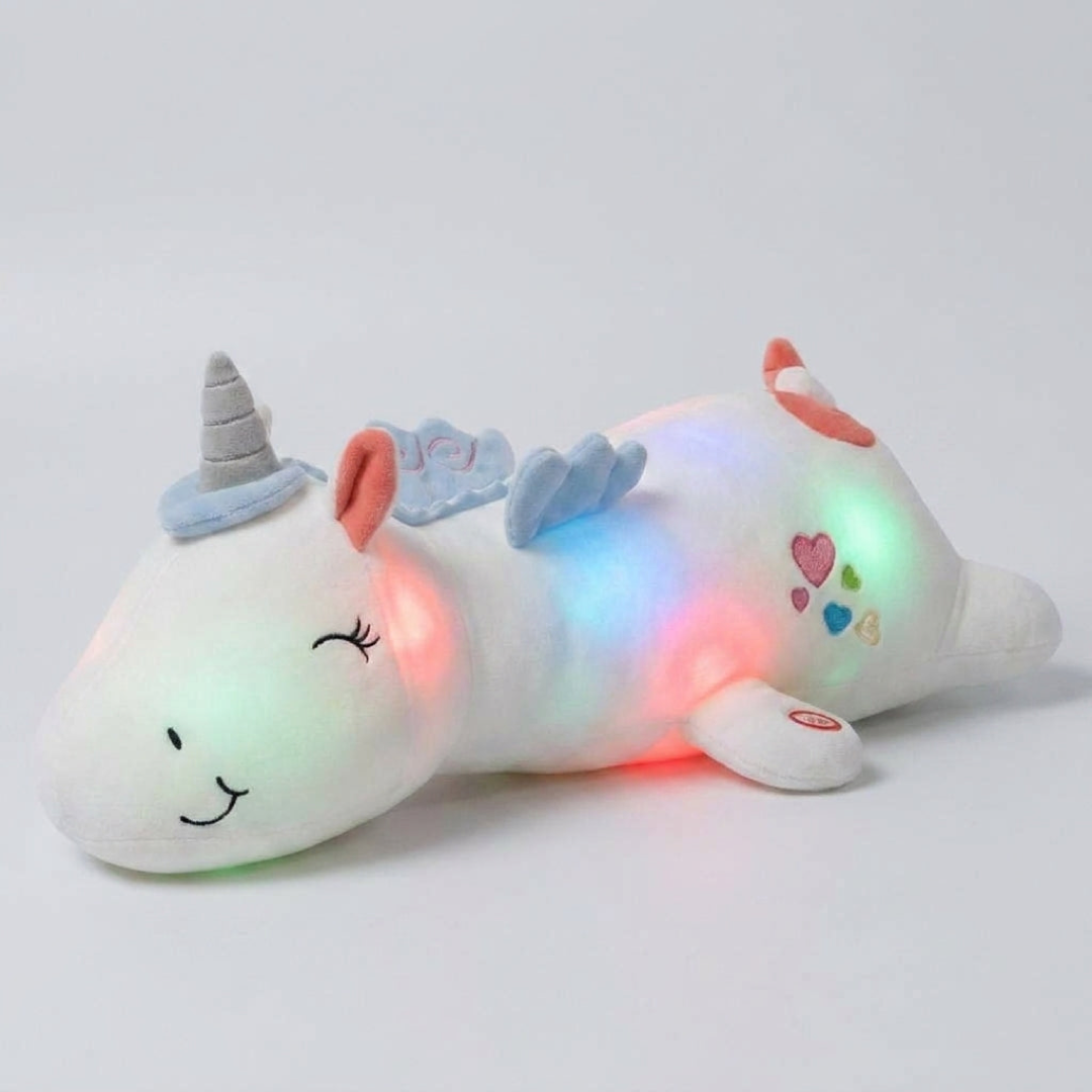 Luce Notturna Unicorno di Peluche per Notti Rilassanti
