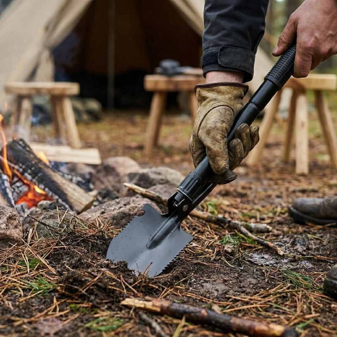 Kompaktní lopatka pro přežití a připravenost na pobyt venku