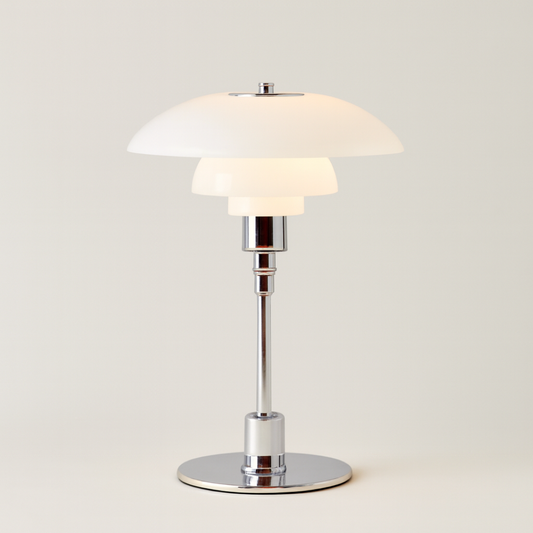 Sculptural Table Lamp for Adjustable Warmth