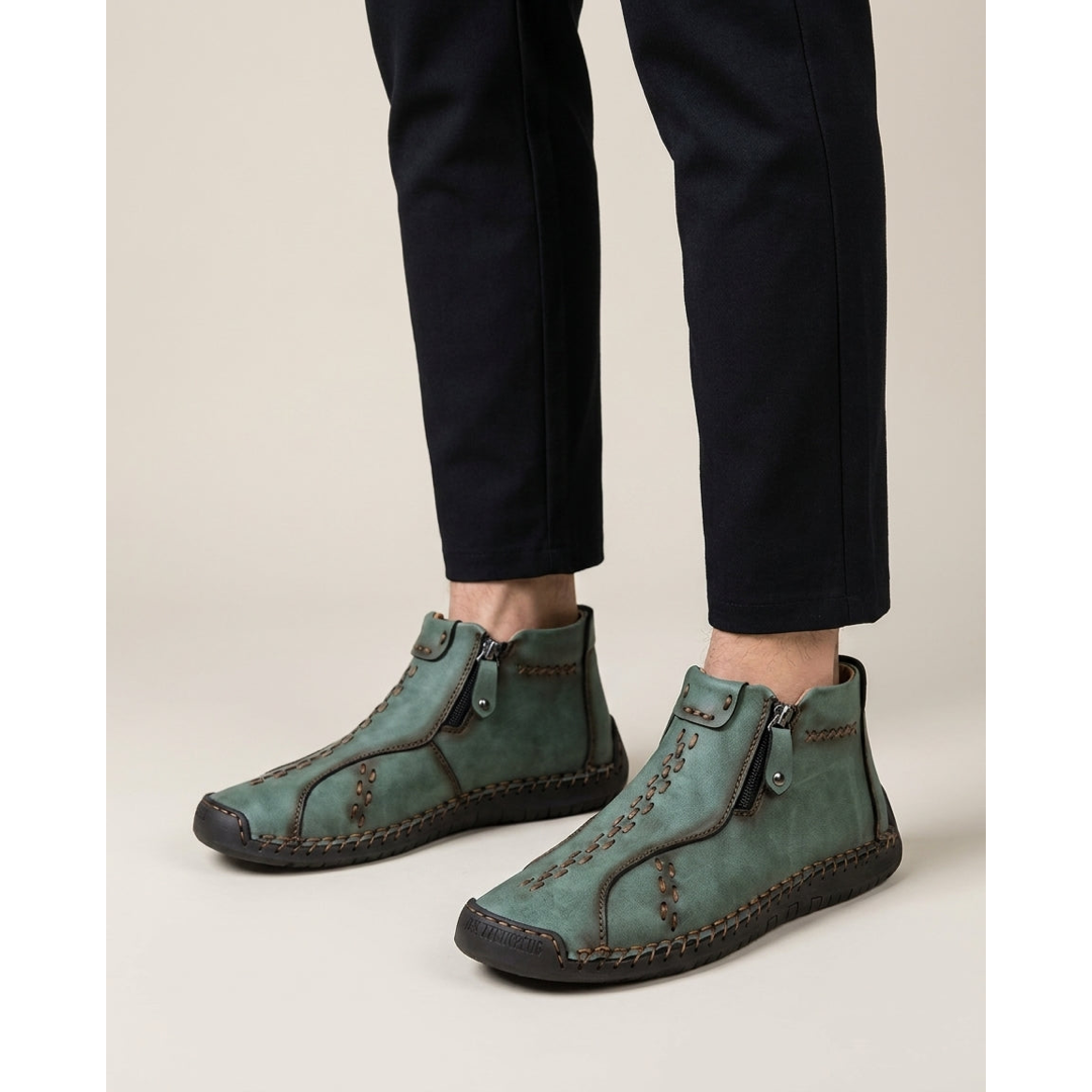 Bottes en PU zippées pour homme pour un enfilage facile