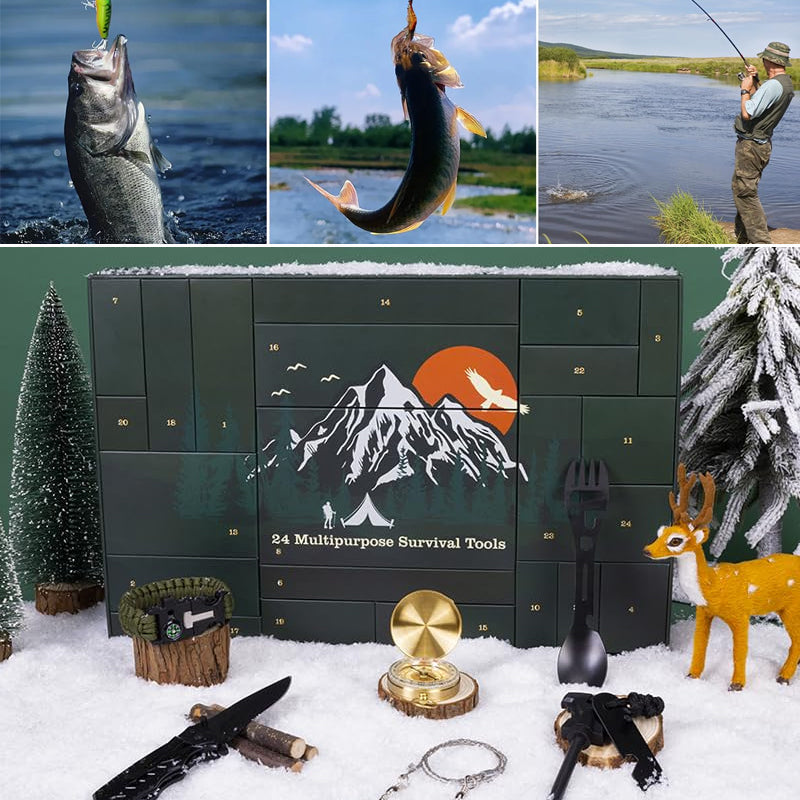 Adventní kalendář s výbavou pro přežití pro každodenní dobrodružství