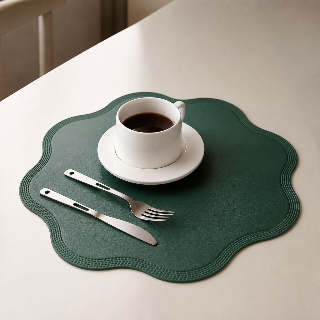 Blumige Tischsets, die sich einfach abwischen lassen