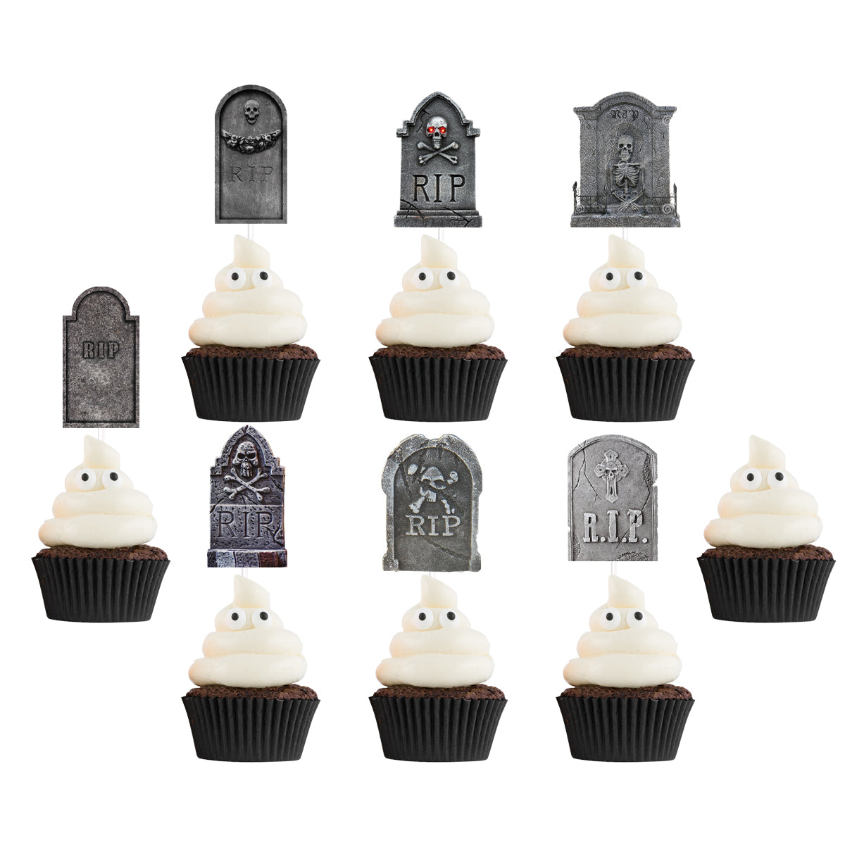Halloween-Cupcake-Dekorationen für gruselige Party-Leckereien