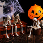 Griezelige skeletornamentenset voor eenvoudige Halloweendecoratie