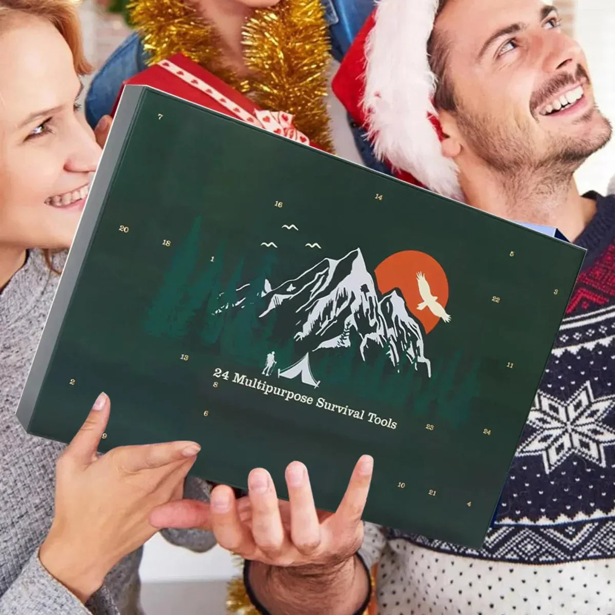 Überlebens-Adventskalender mit 24 Outdoor-Werkzeugen